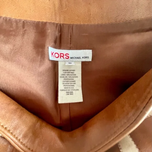 KORS Michael Kors genuine leather skirt